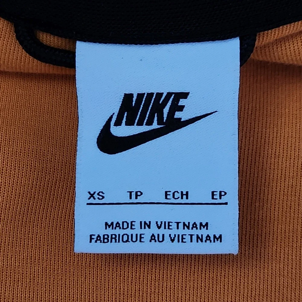 Nike Tech Fleece Full Zip Hoodie Mens XS Kumquat Orange‎ Acid Wash DM6515-886